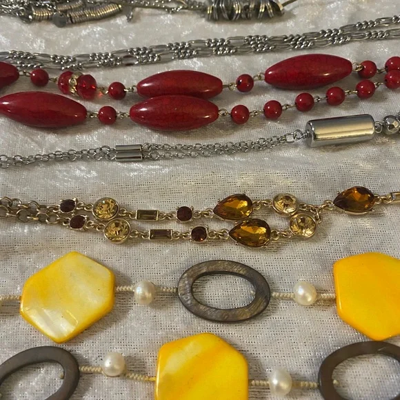 Jessica Simpson, Charming Charlie, Robert Rose to name a few ~14 necklace lot. - Picture 7 of 8